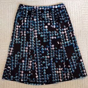 East 5th Black and Blue A-Line Skirt Knee-Length Embellished